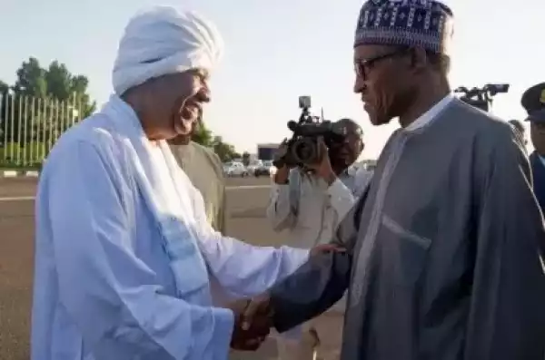Photos: See How Buhari Was Received In Sudan On His Way To Nigeria From India